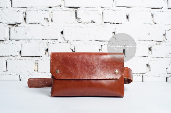 leather waist bag women