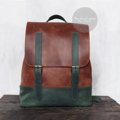 Mens Backpack Leather Backpack Backpack Purse Hipster Etsy