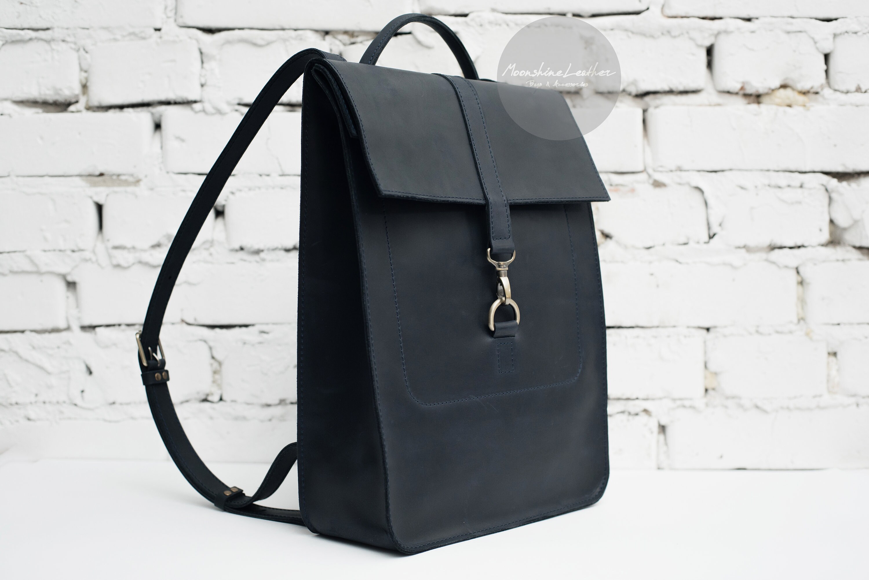 genuine leather backpack purse