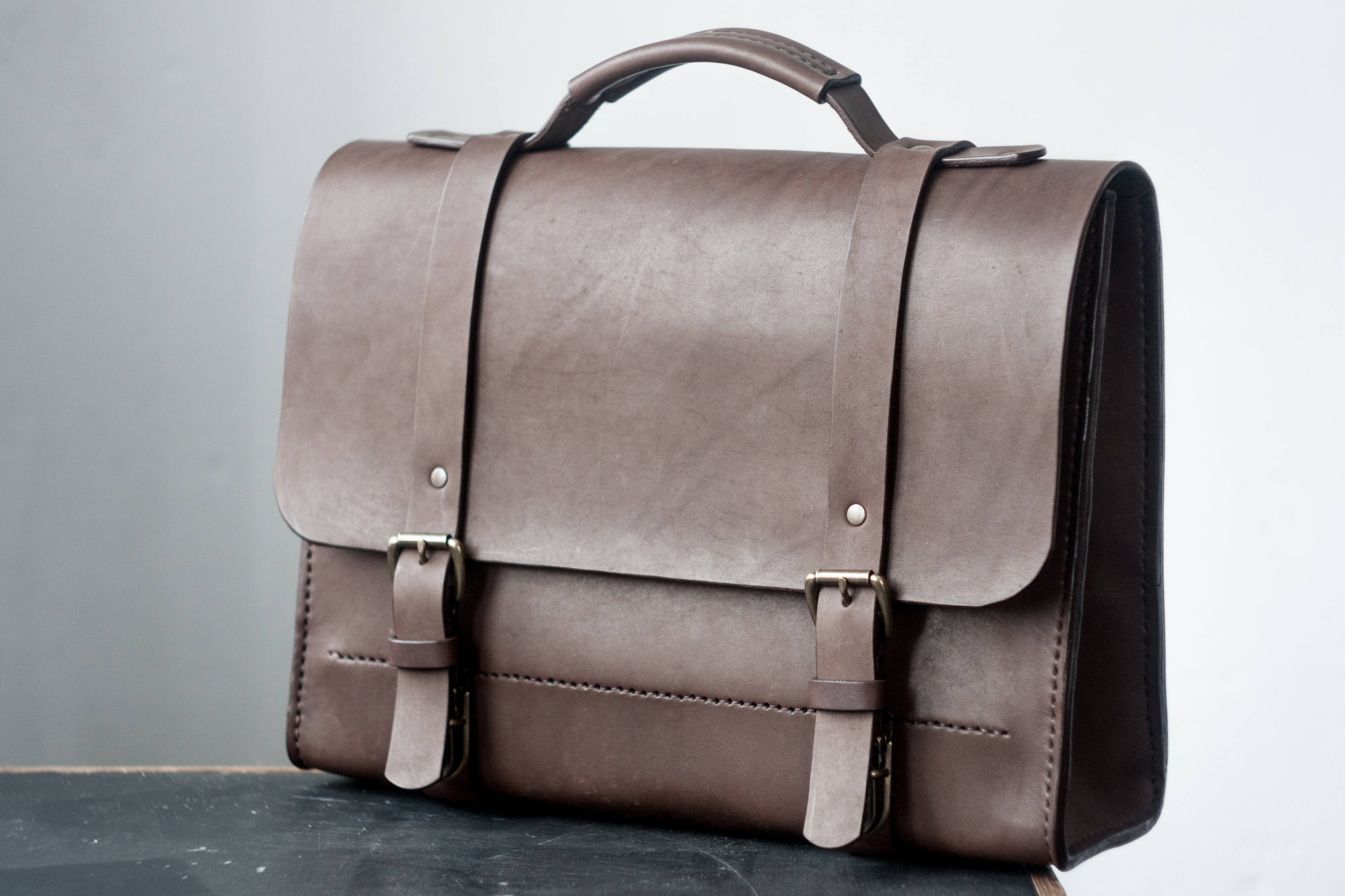 Hard Briefcase Mens Briefcase Leather Satchel Leather Etsy