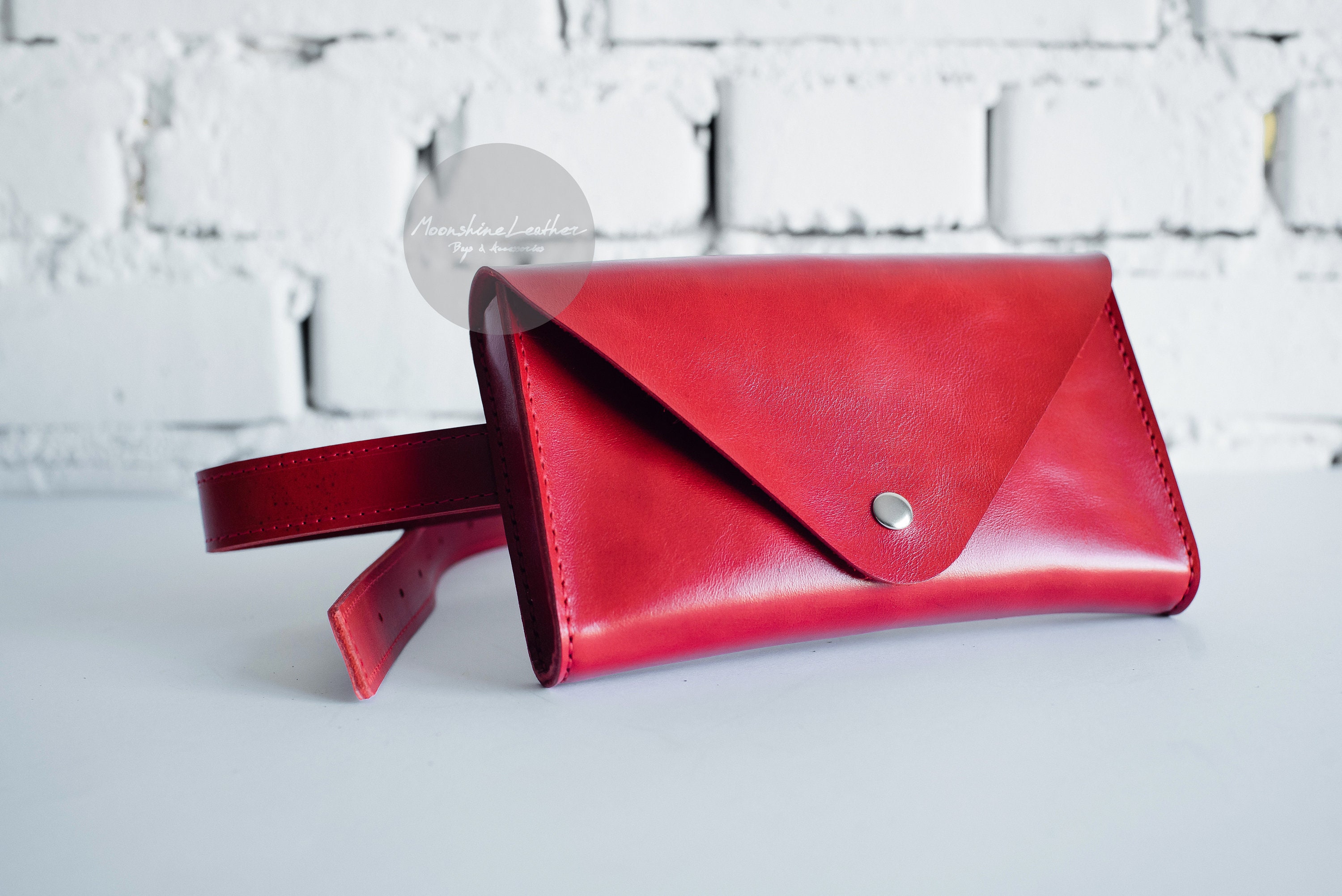 small red fanny pack