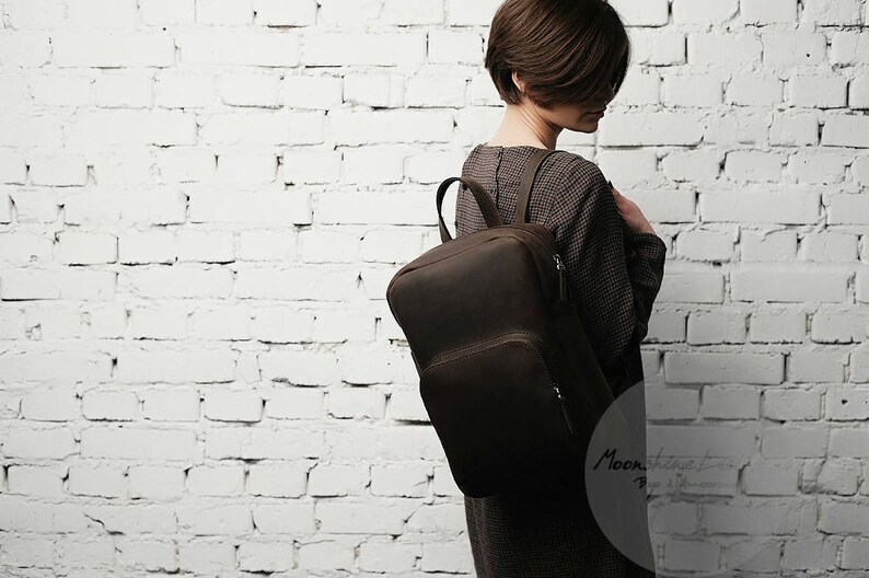 Mens backpack leather backpack backpack purse hipster Etsy