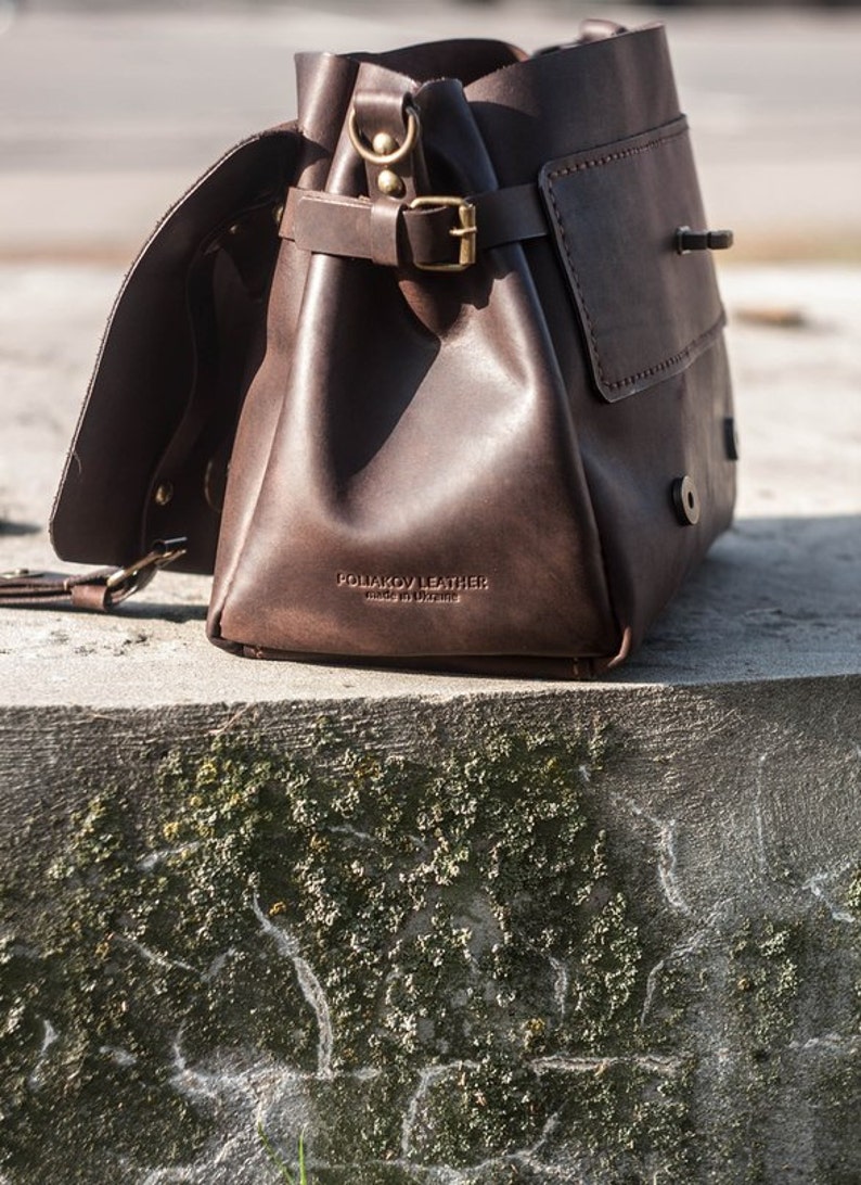 Women&#39;s brown bag leather handbag leather crossbody bag | Etsy