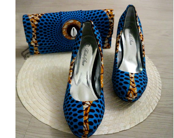 ANKARA HEELS + PURSE