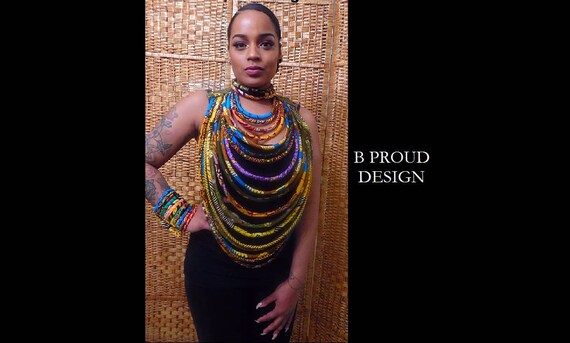 NECK ROPE ANKARA + bracelet