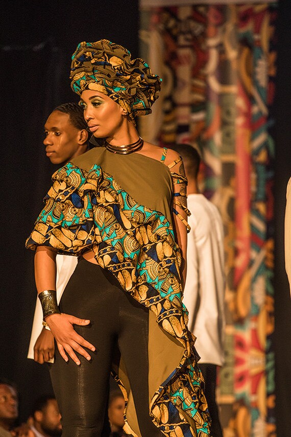 Oshun long top Ankara style/Black Queen