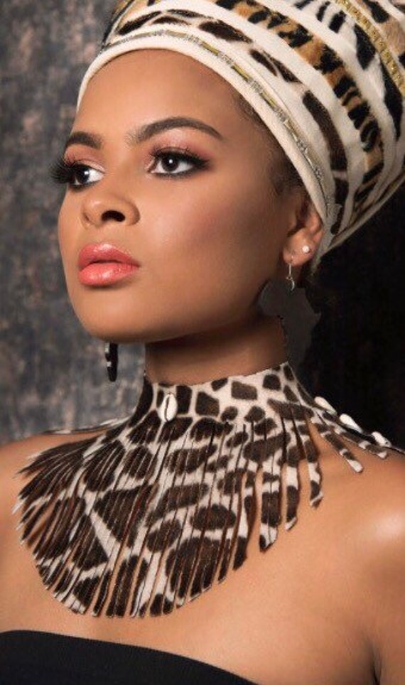 Choker animal printed