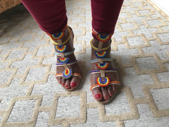 MASAI COLOURED SANDALS
