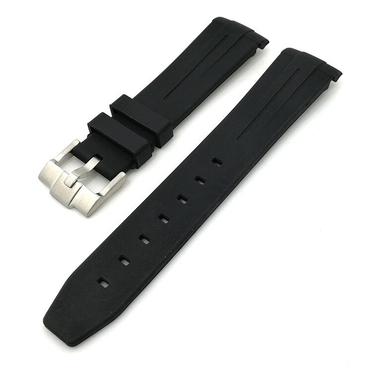 Dahase Curved End Replacement Watch Band 18mm 20mm 22mm 24mm Stainless Steel Watchband Double Lock Buckle Wrist Belt Watch Strap SB5ZWT