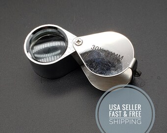 30X Magnifying Loupe Jewelry Eye Glass Magnifier Diamond Jewelers