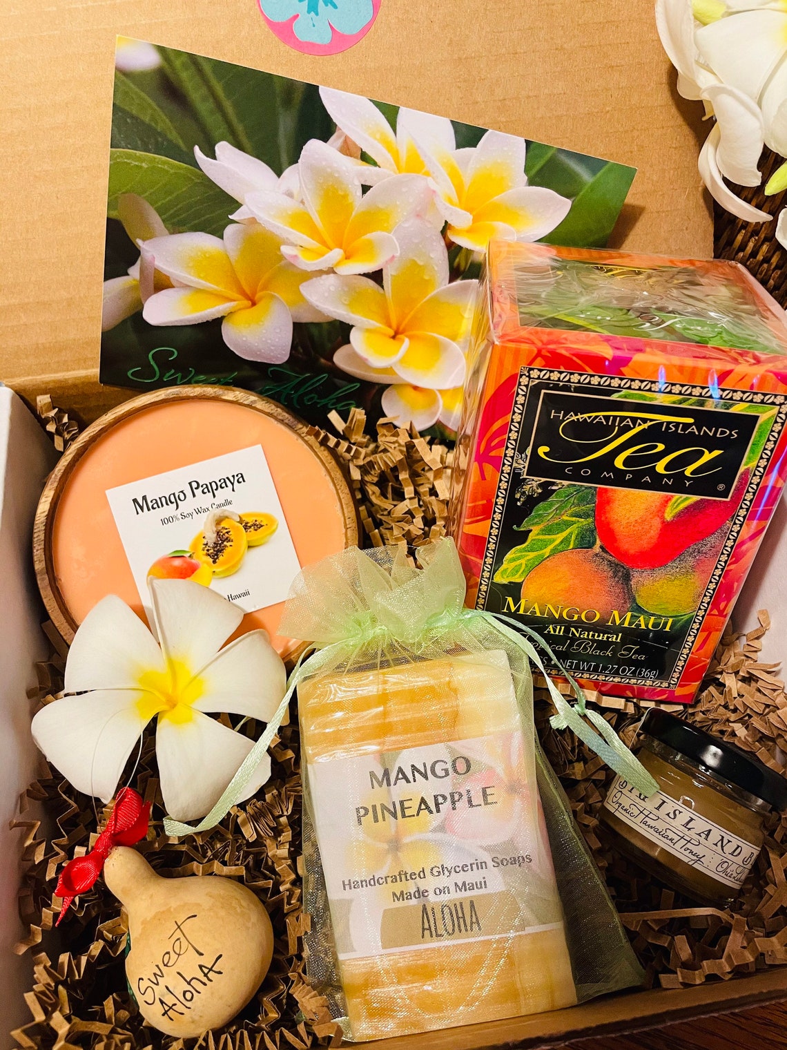 Aloha from Hawaii gift box Hawaiian candleThank you gift Etsy