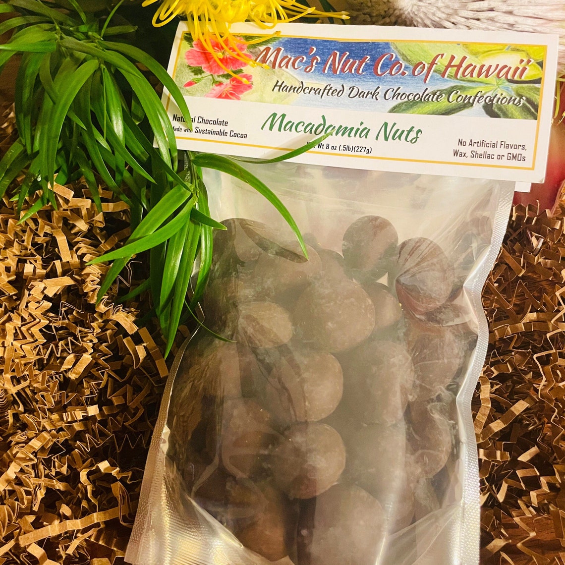 Dark Chocolate Macadamia Nutsgift from Hawaii handmade Etsy