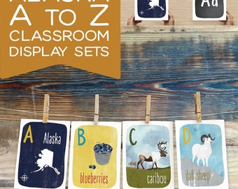 Alaska A to Z Alphabet Cards - Classroom Display Set