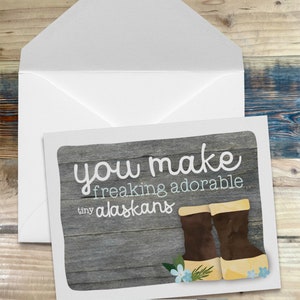 Tiny Alaskans - Notecard