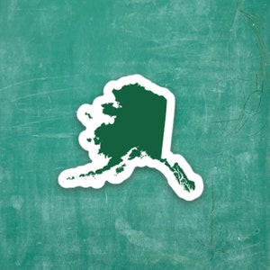 Green State of Alaska - Tiny Viny Sticker