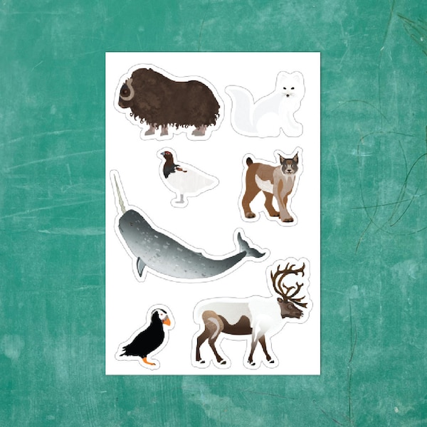 Alaska Arctic Animals - Vinyl Sticker Sheet