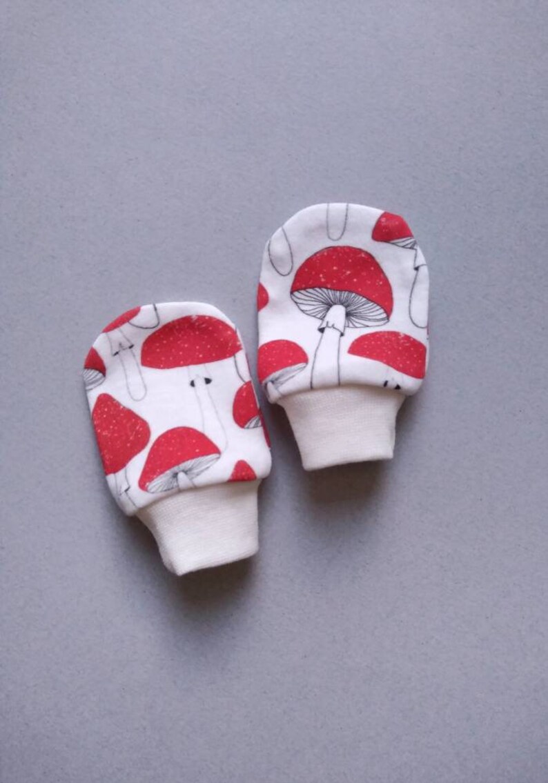 Organic Cotton Newborn Mittens Pair of Gloves Baby Mittens Etsy