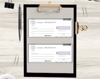 Cheque de manifestación en blanco