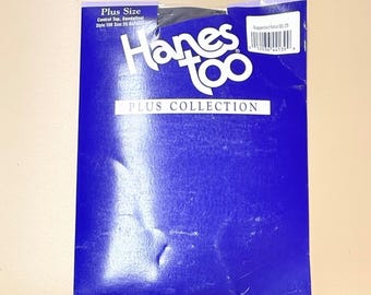 Calze a sandalo contenitive Hanes Too Plus Collection, colore nero opaco, taglia 2Q.