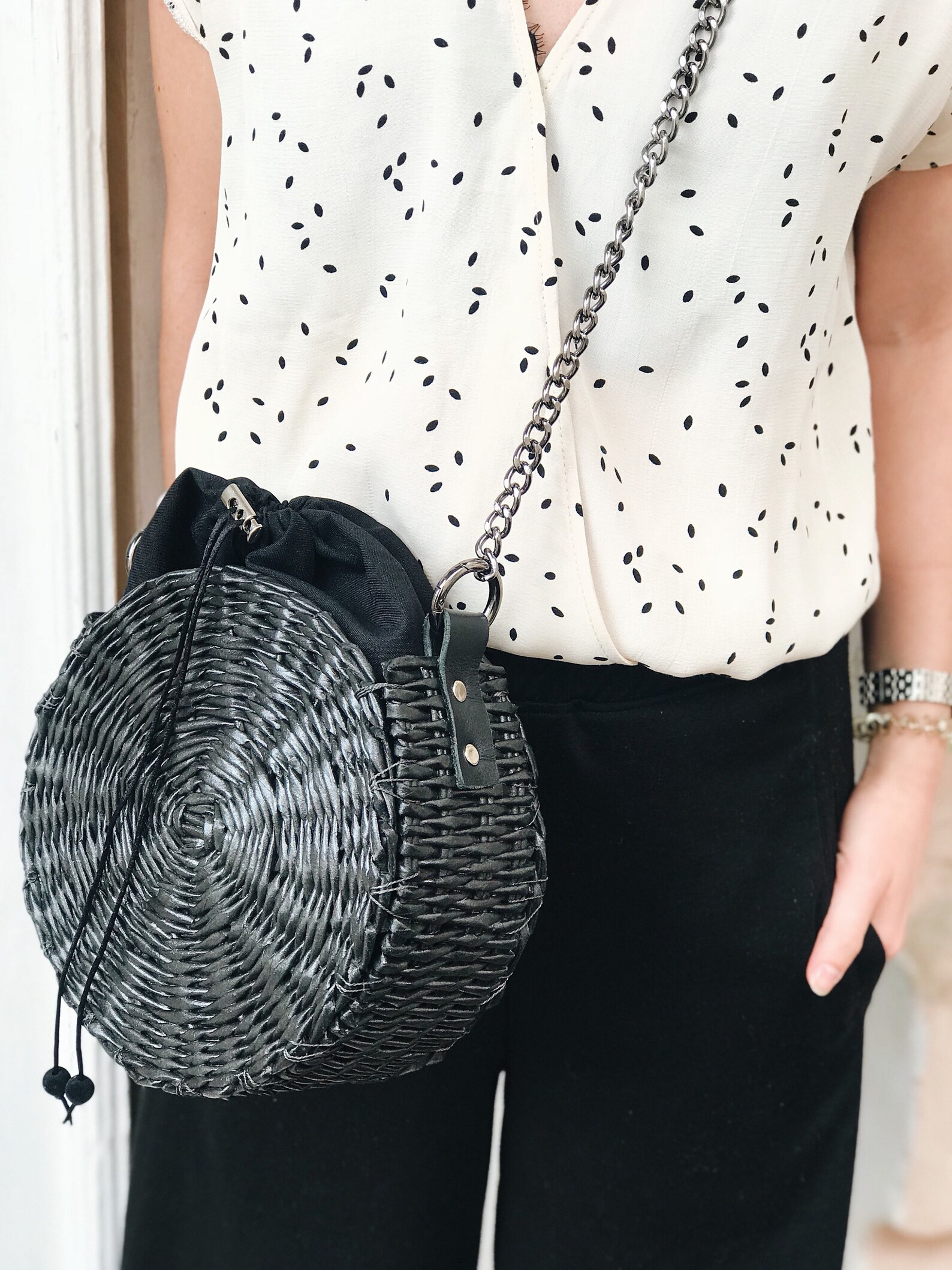 Round Straw Crossbody Bag Circle Wicker Bag Straw Bag Straw Etsy