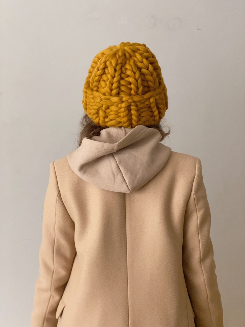 Chunky Knit Beanie Womens Wool Hat Super Chunky Knit Hat Etsy
