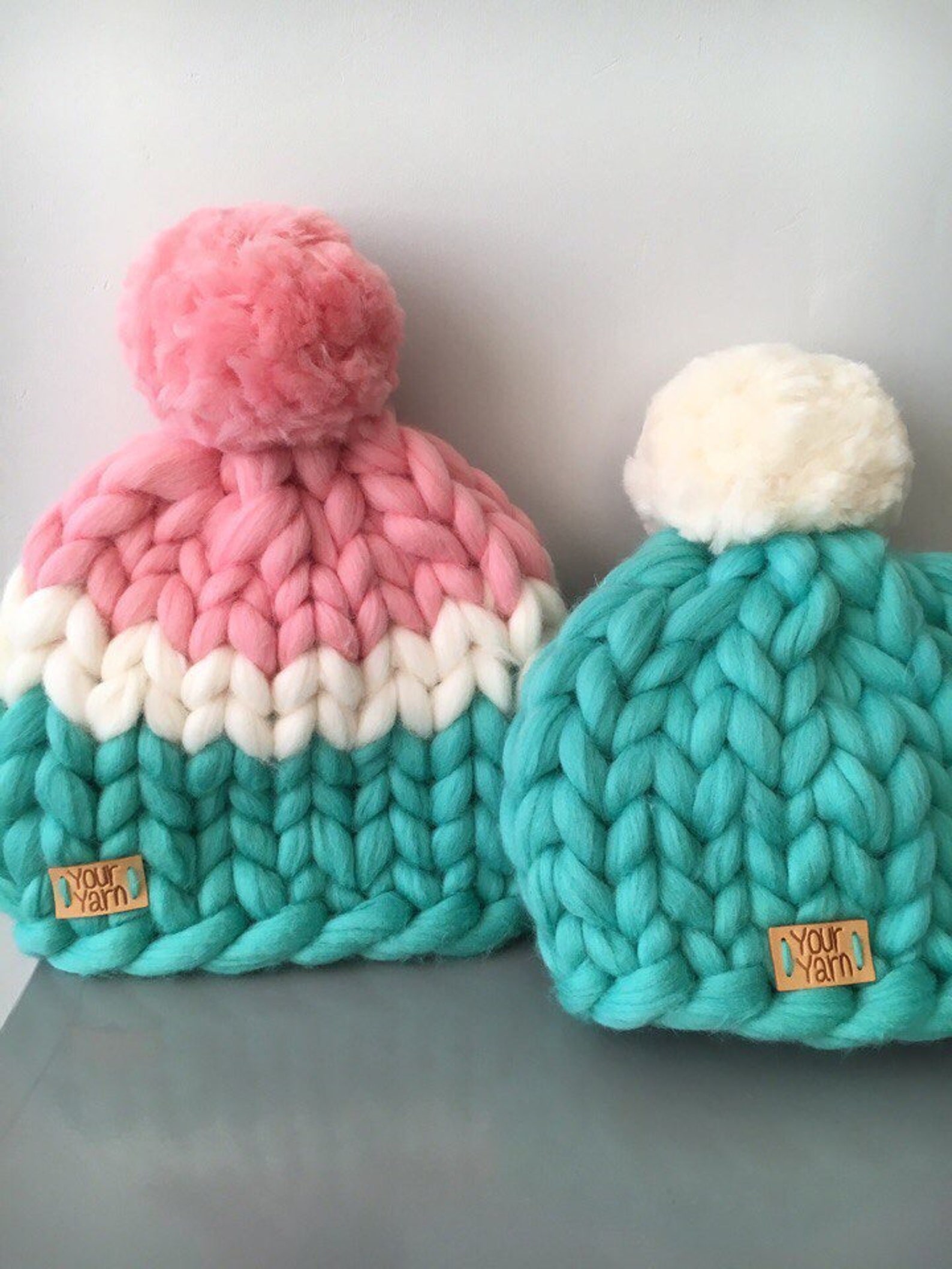 Womens Pom Pom Hat Knit Hat With Pom Pom Chunky Knit Hat Etsy