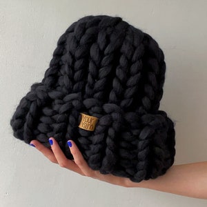 Wool Knit Beanie, Womens Winter Hat image 7