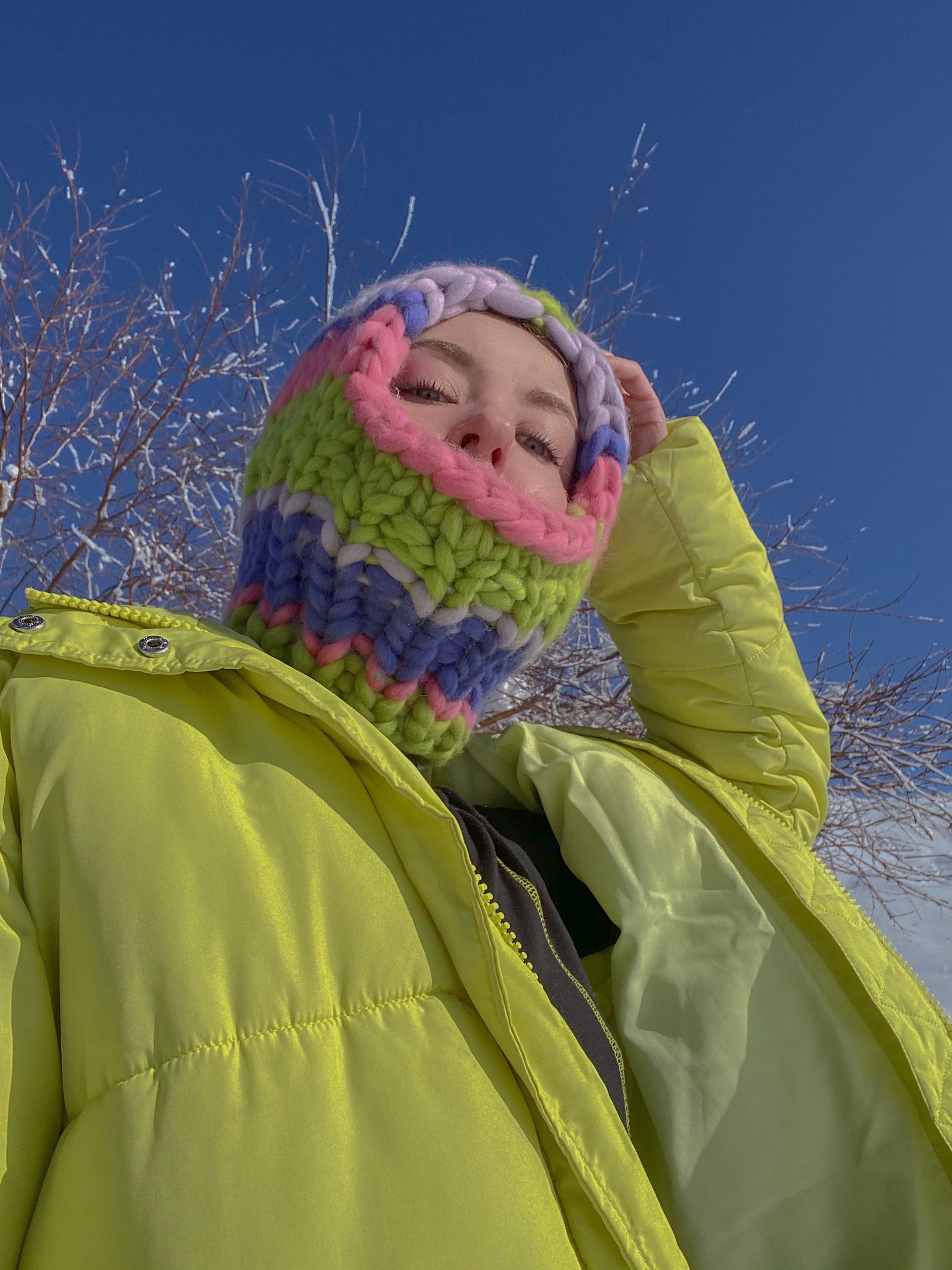 Womens Knit Balaclava Chunky Knit Balaclava Hat Etsy