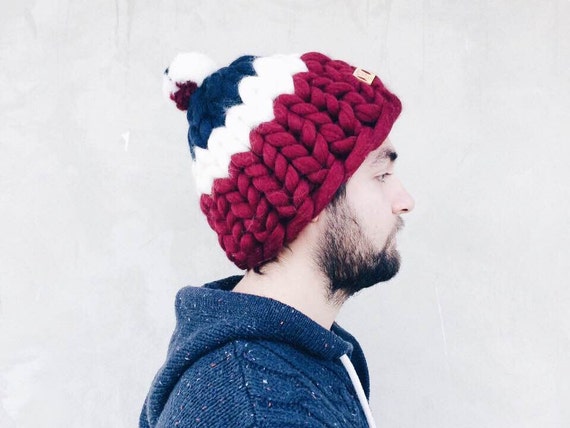 MERINO SUPER CHUNKY Hat, Merino Hand Knit Helsinki Hat  display picture 3