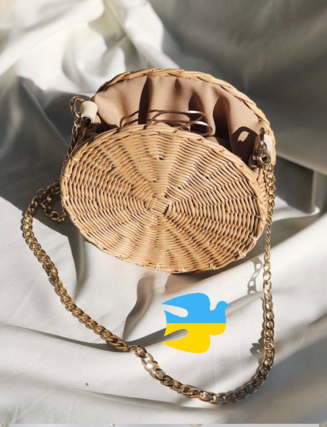 Round Straw Crossbody Bag Circle Wicker Bag Straw Bag Straw Etsy