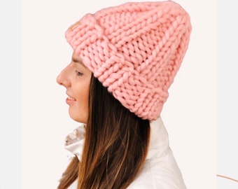 Super Chunky Hat, Womens Chunky Knitted Beanie