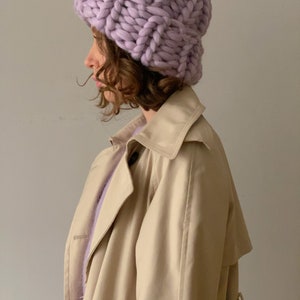 Dammössa i ull, Helsingforsmössa, Super Chunky Beanie, Chunky Mössa, Stickad Mössa, Merinoull bild 3