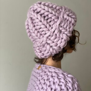 Dammössa i ull, Helsingforsmössa, Super Chunky Beanie, Chunky Mössa, Stickad Mössa, Merinoull bild 8