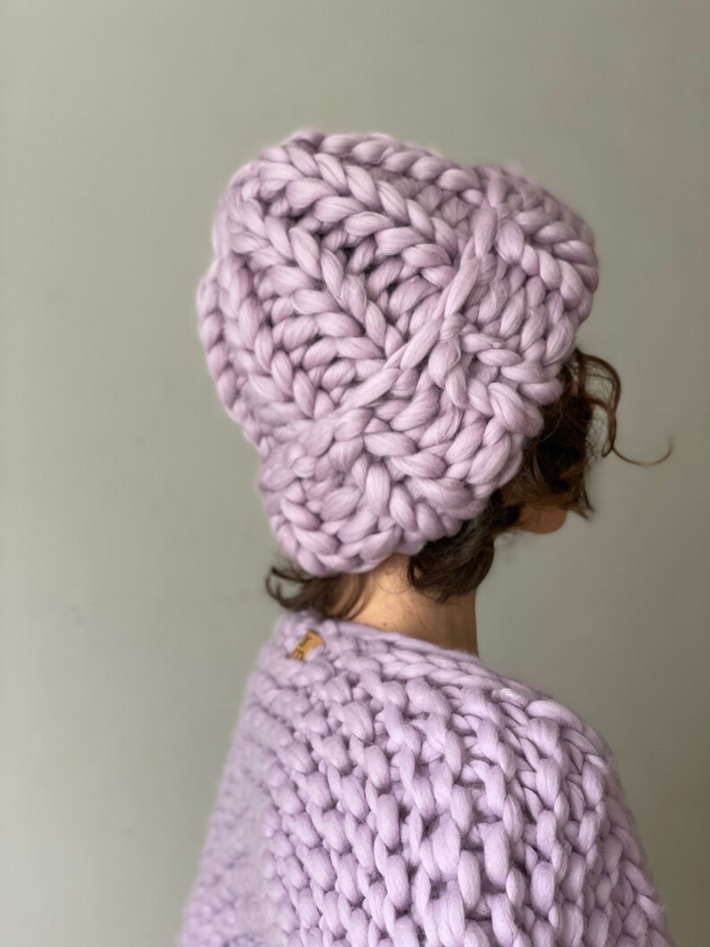 Dammössa i ull, Helsingforsmössa, Super Chunky Beanie, Chunky Mössa, Stickad Mössa, Merinoull bild 8