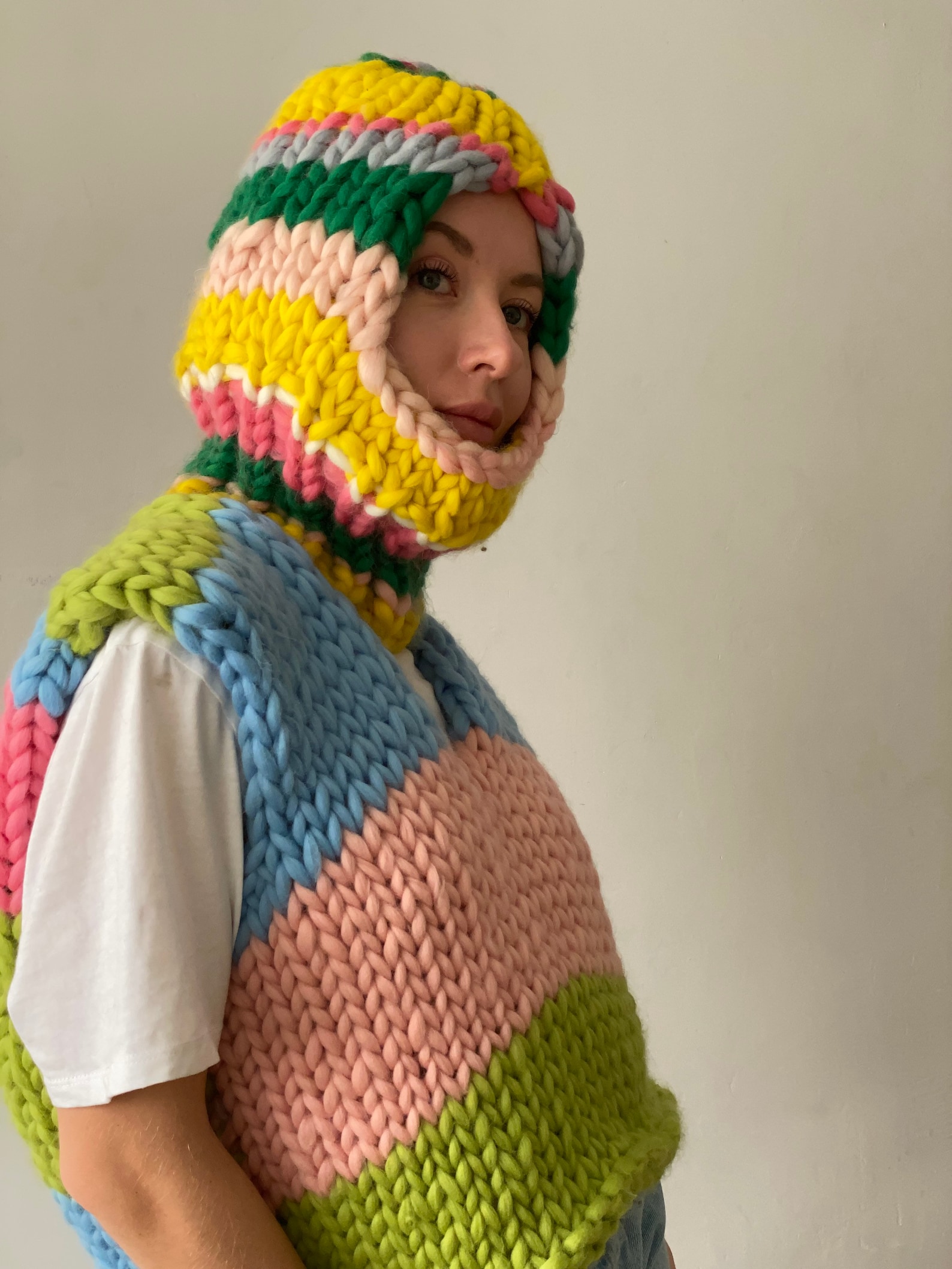 Womens Knit Balaclava Chunky Knit Balaclava Hat Etsy