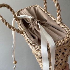 Large Woven Beach Bag, Woven Shopper Bag image 3