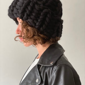 Wool Knit Beanie, Womens Winter Hat image 2
