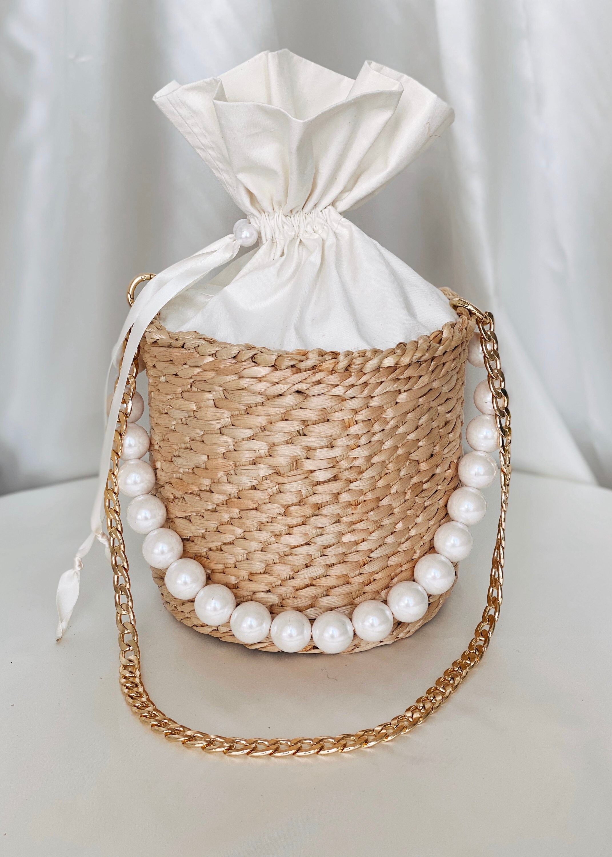 Pearl straw 2025 bag