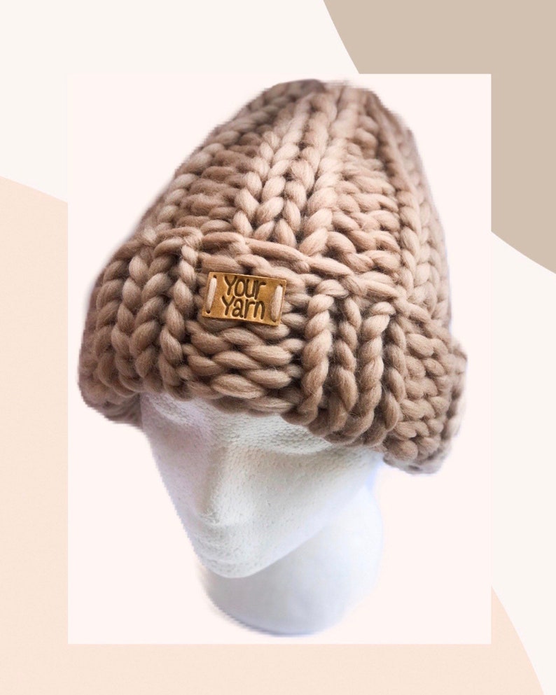 Super Chunky Hat, Womens Chunky Knitted Beanie Butter