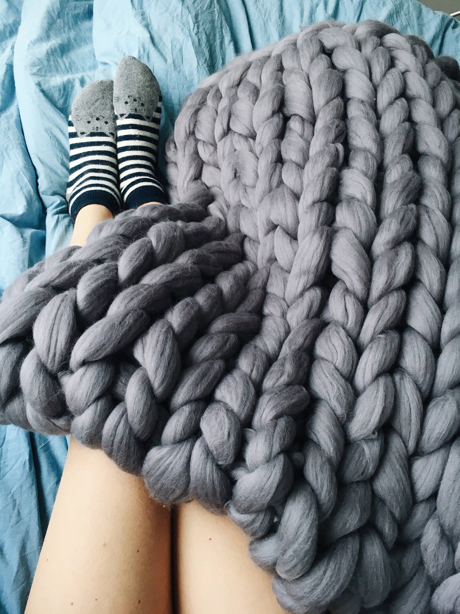 Chunky Knit Blanket Chunky Knit Throw Hand Knit Blanket Etsy