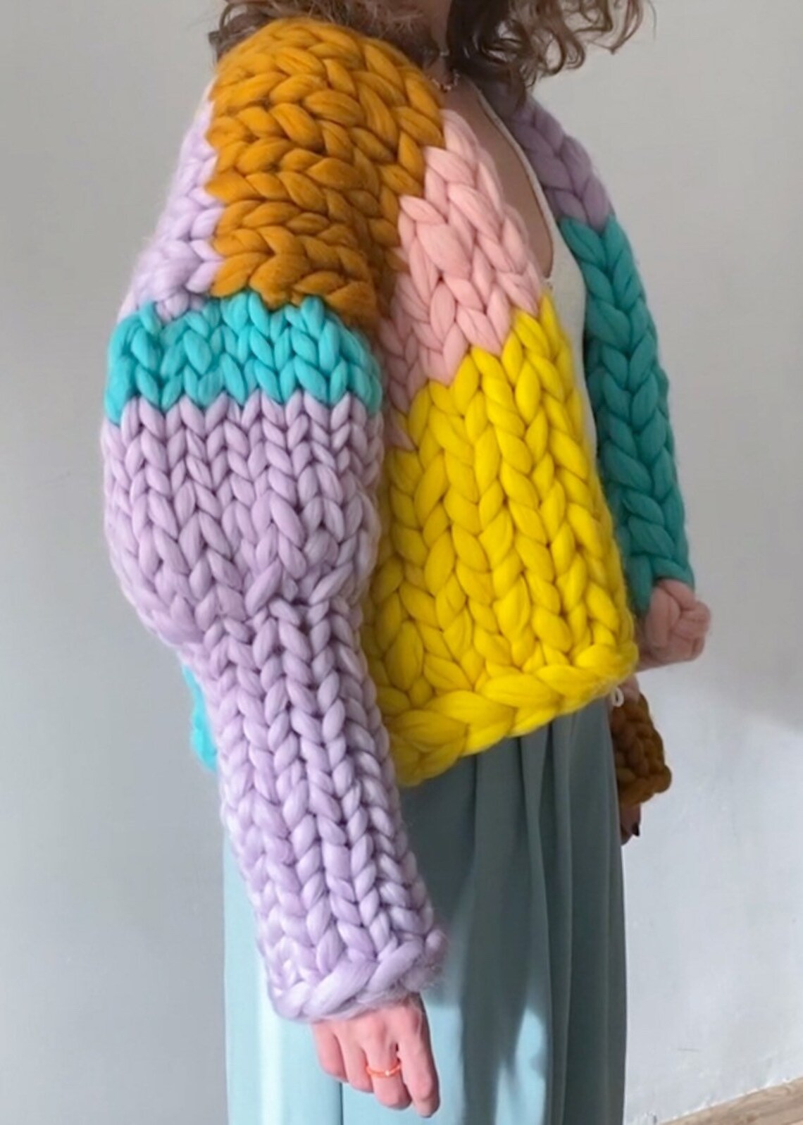 Chunky Knit Cropped Jacket