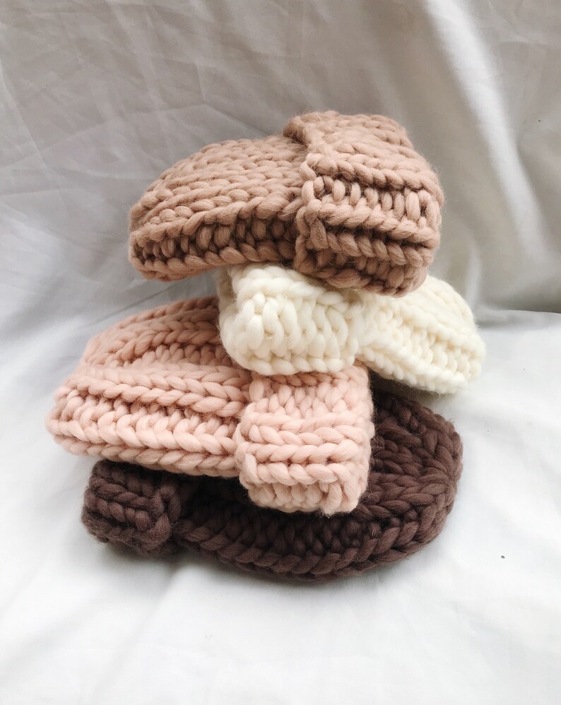 Chunky Knit Beanie Pom Chunky Hat Fur Pom Pom Etsy