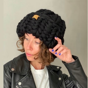 Wool Knit Beanie, Womens Winter Hat