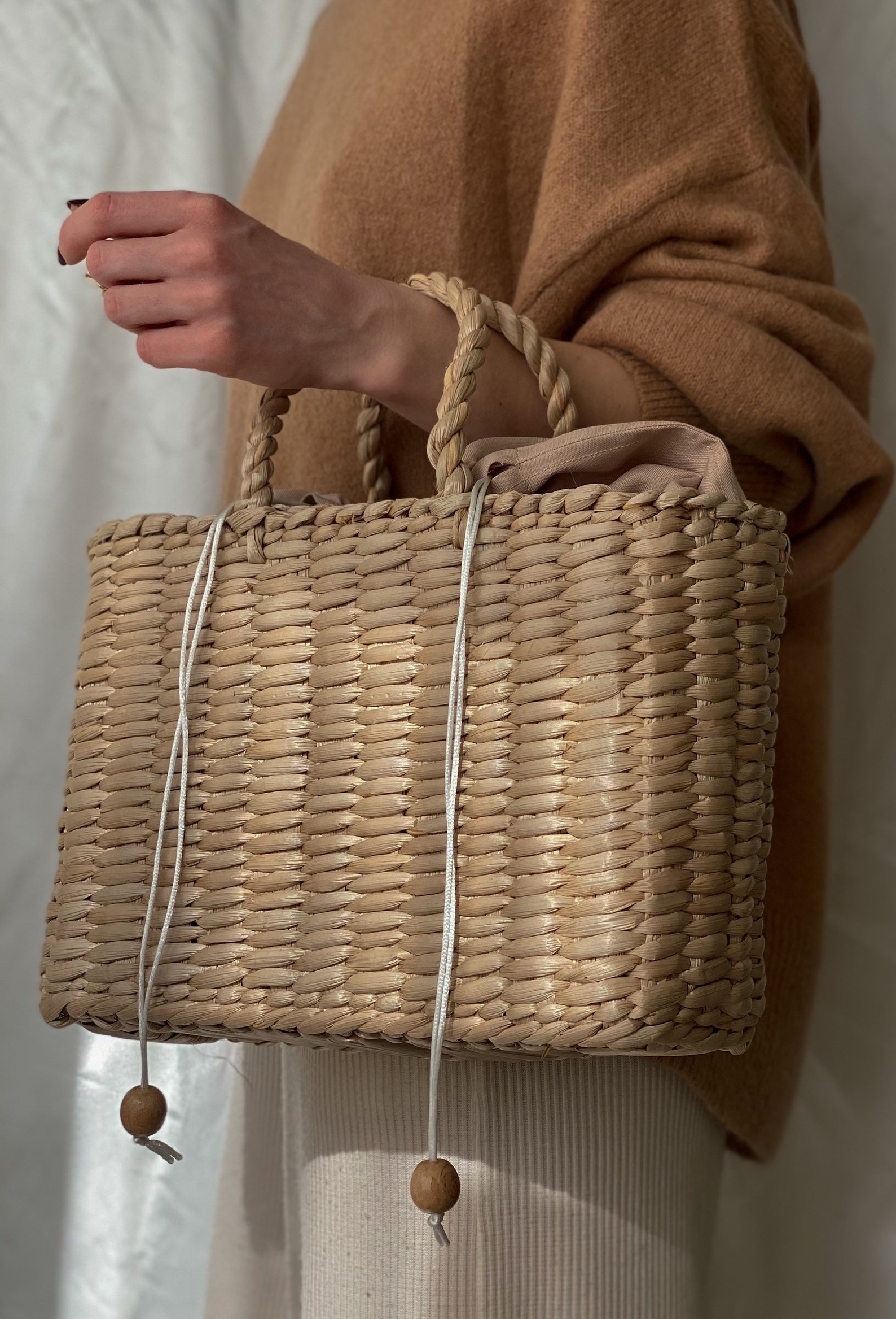 Handmade Summer Bag Woven Straw Tote Handbag Etsy