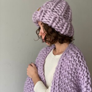 Dammössa i ull, Helsingforsmössa, Super Chunky Beanie, Chunky Mössa, Stickad Mössa, Merinoull bild 7
