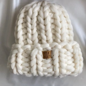 Women&#39;s wool knit hat, Super Chunky Beanie, Chunky Knit Beanie, Winter Knit Hat