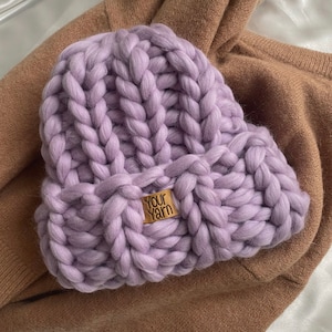 Dammössa i ull, Helsingforsmössa, Super Chunky Beanie, Chunky Mössa, Stickad Mössa, Merinoull bild 1