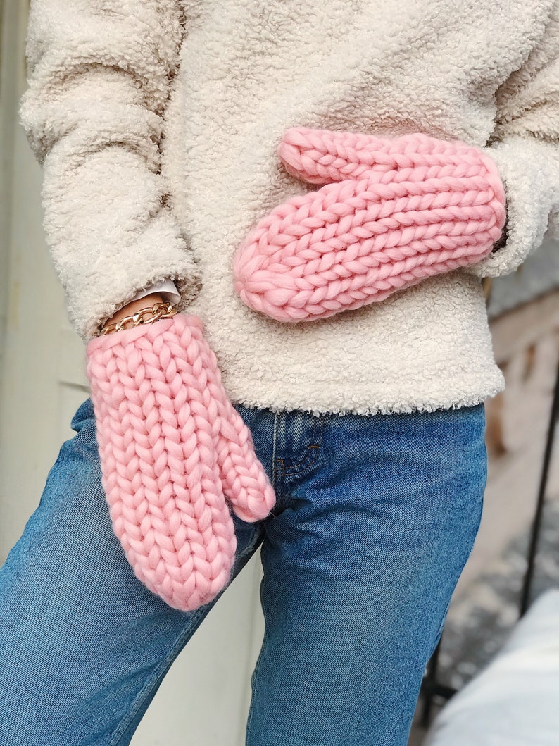 Wool Mittens Knitted Mittens Womens Mittens Etsy