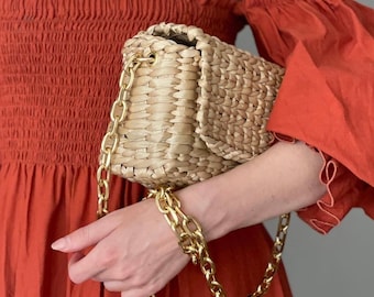 Woven Bag Straw Clutch, Summer Handbag