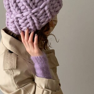 Dammössa i ull, Helsingforsmössa, Super Chunky Beanie, Chunky Mössa, Stickad Mössa, Merinoull bild 4